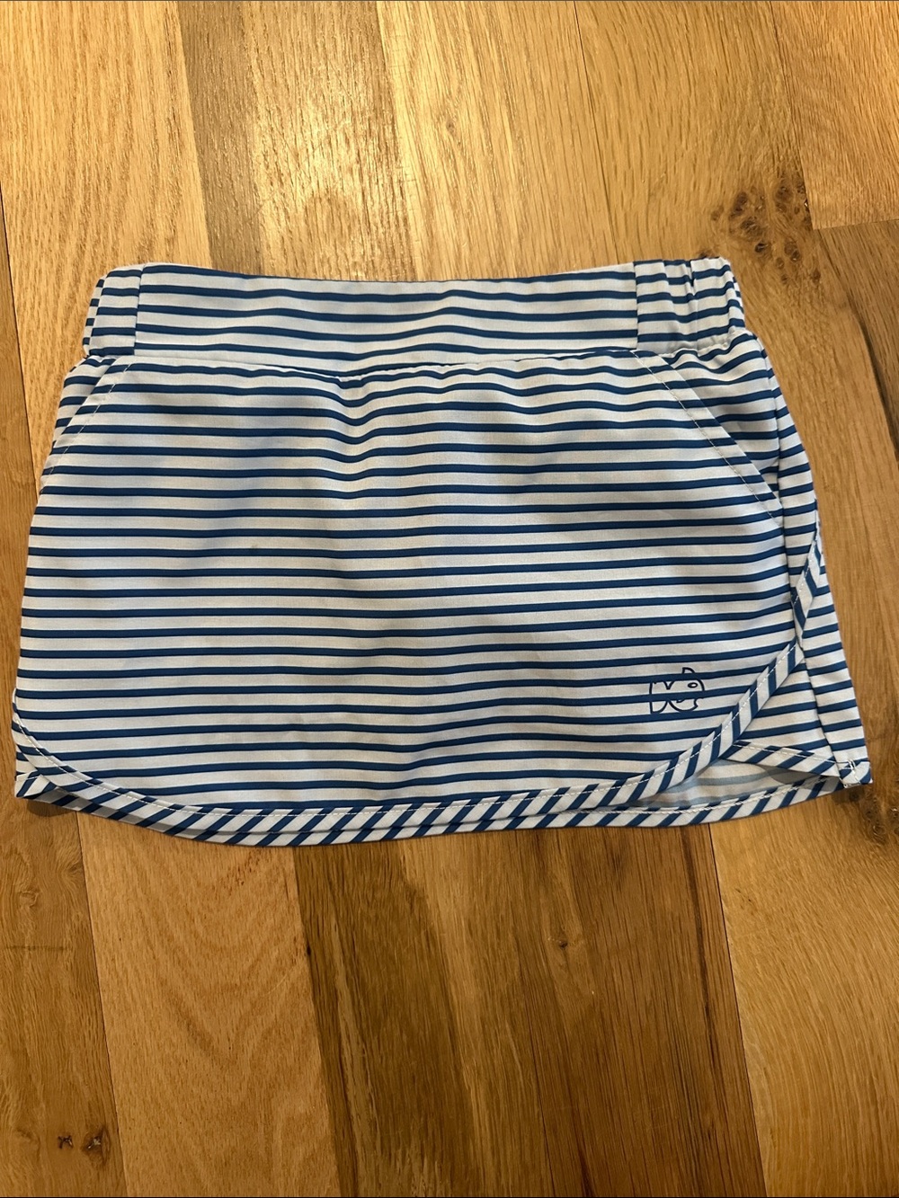 Girls' Blue & White Striped Skort - Nautical Style